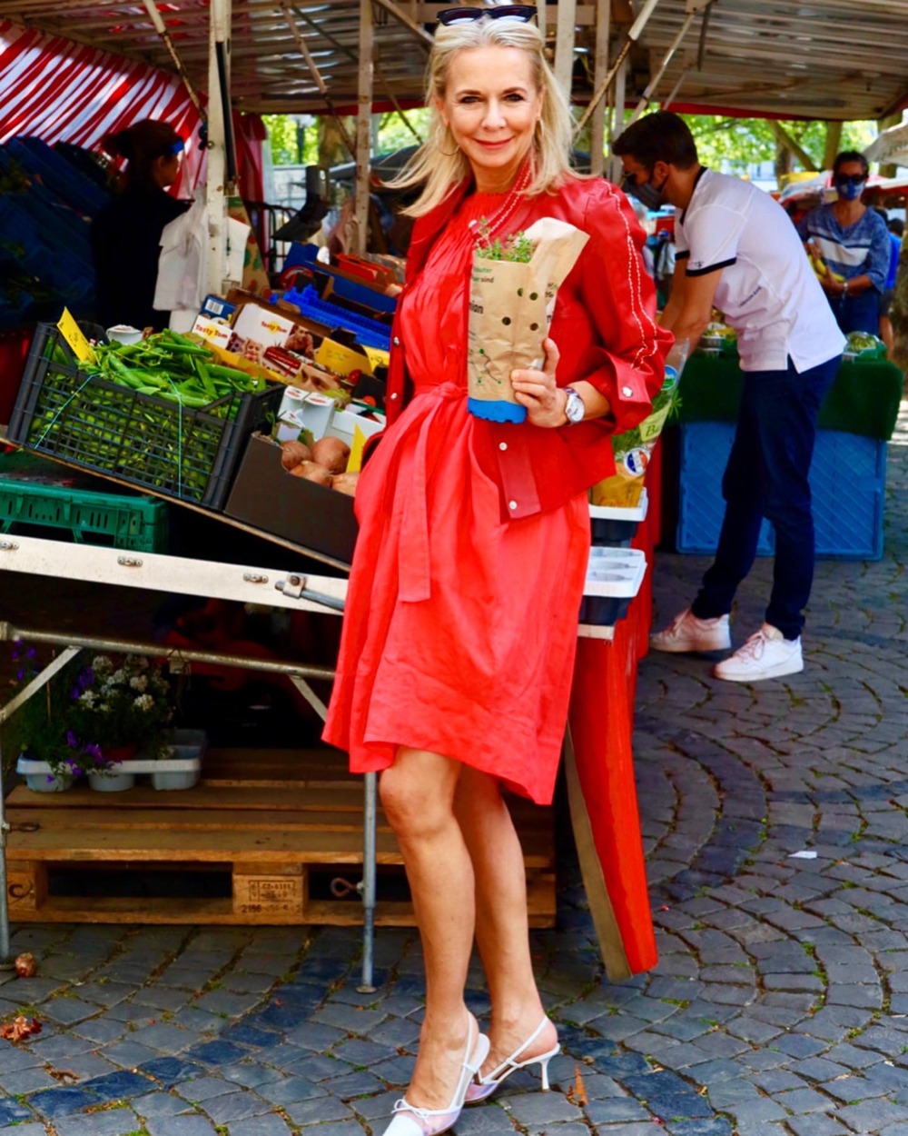 Bibi Horst auf dem Markt in Köln
